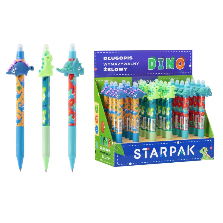 Długopis ścieralny automatyczny 0.7 Dino display A 24 STARPAK 552674