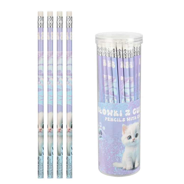 Ołówek z gumką HB Cute Kitty tuba A 48  STARPAK  580626