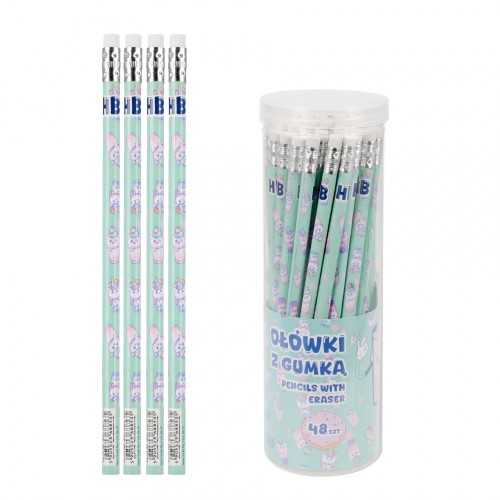 Ołówek z gumką HB Bubble Tea tuba A 48  STARPAK  559680