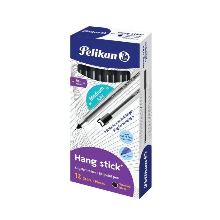 Długopis zamykany Hang Stick czarny A 12 PELIKAN 400197436