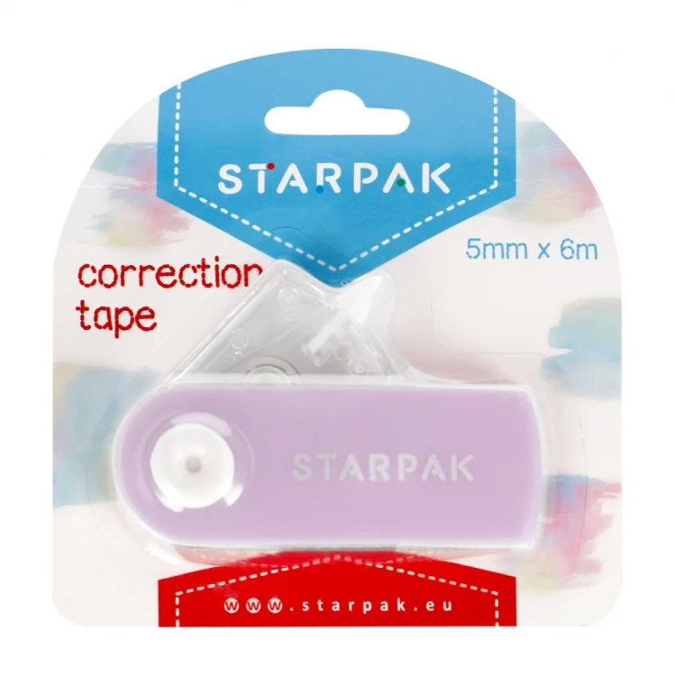 Korektor w taśmie 5mmx6mb pastel fiolet STARPAK 507203