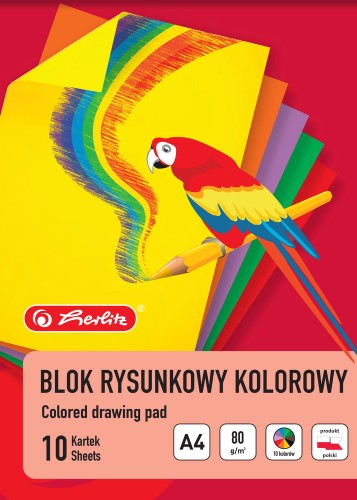 Blok rysunkowy A4/10k kolorowy A 20 HERLITZ 400210348