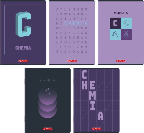 Zeszyt A5/60k kratka Chemia mix5 wzorów A 10 HERLITZ 400206351