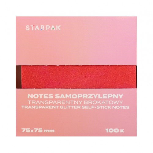 Notes samoprzylepny 75x75/100k transparent Ombre ciemny C5 STARPAK 576525