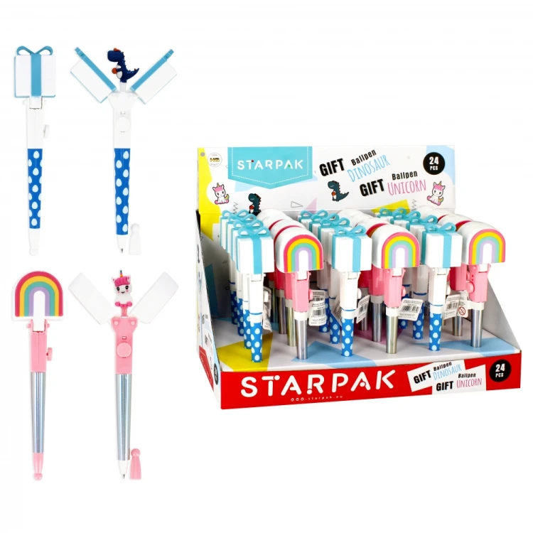 Długopis zamykany Gift Dinozaur/Unicorn display A 24 STARPAK 491312