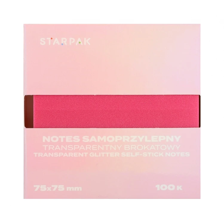 Notes samoprzylepny 75x75/100k transparent Ombre ciemny C3 STARPAK 576523