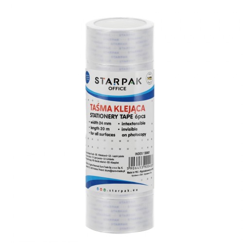 Taśma samoprzylepna 24mm/20m 6 sztuk STARPAK 130601