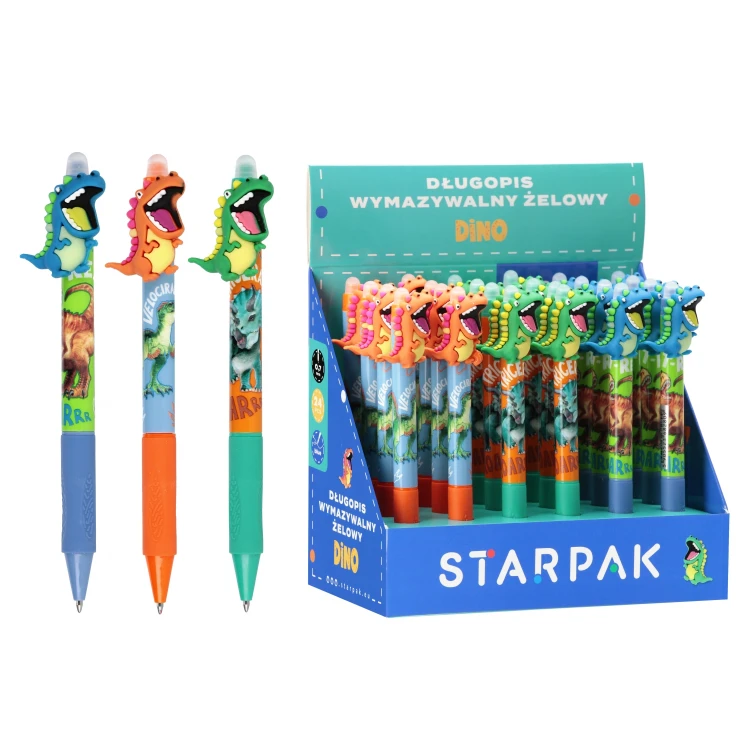 Długopis ścieralny automatyczny 0.7 Dino1 display A 24 STARPAK 552673
