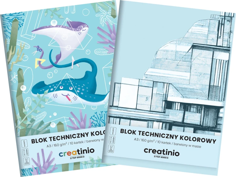 Blok techniczny A3/10k kolorowy Creatinio A 10 HAMELIN 400176680