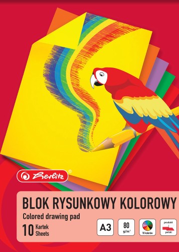 Blok rysunkowy A3/10k kolorowy A 10 HERLITZ 400210349