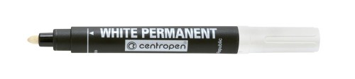 Marker permanentny okrągły biały A 10  CENTROPEN 8586