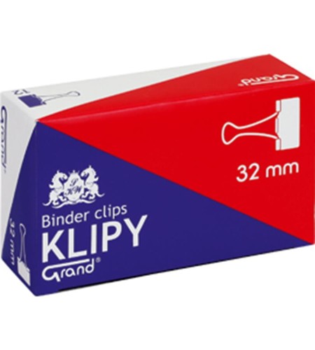 Klips metalowy, 32mm, 12szt.