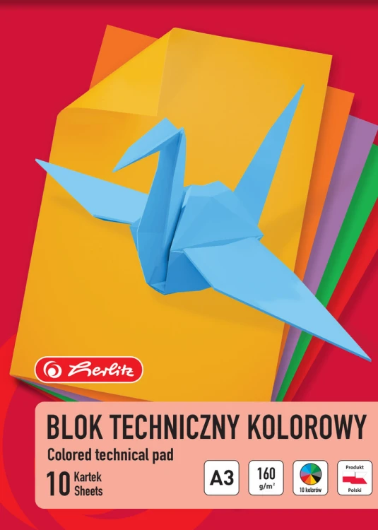 Blok techniczny A3/10k kolorowy A 10 HERLITZ 400198597