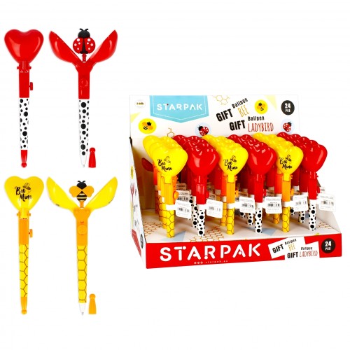 Długopis zamykany Gift Pszczoła/Biedronka display A 24 STARPAK 491316