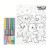 Podobrazie z nadrukiem   markery akrylowe 5 kolorów Care Bears STARPAK 583602