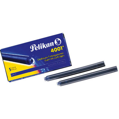 Naboje do piór długie czarne 5 szt. PELIKAN 400142570