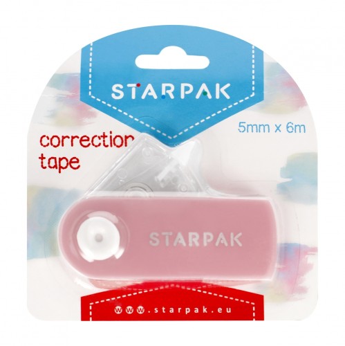 Korektor w taśmie 5mmx6mb pastel róż STARPAK 507202