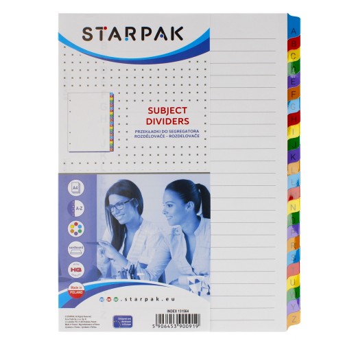 Przekładki A4 kartonowe A-Z alfabetyczne STARPAK 313564