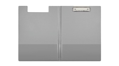 Clipboard A4 PVC zamykany popielaty BIURFOL KH-04-09