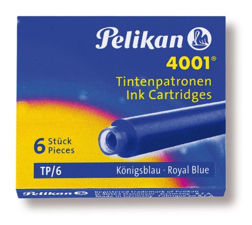 Naboje do piór krótkie czarno-niebieskie 6 szt. PELIKAN 100435989
