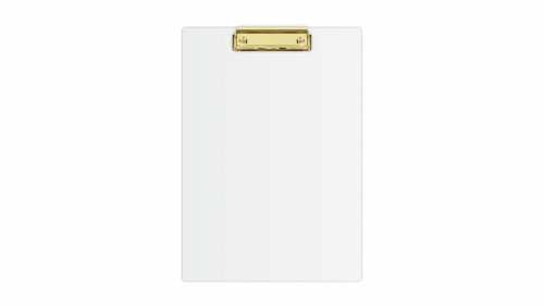 Clipboard A4 PVC biały złoty mechanizm BIURFOL KHG-01-10