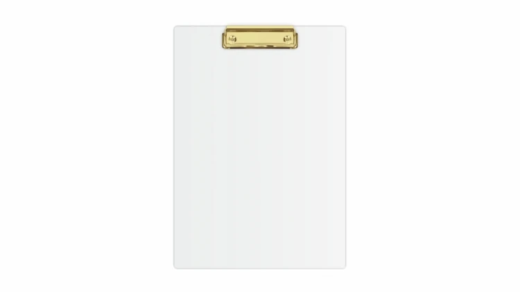 Clipboard A4 PVC biały złoty mechanizm BIURFOL KHG-01-10