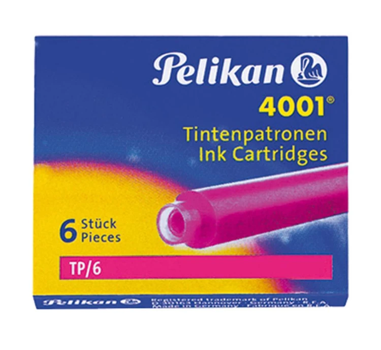 Naboje do piór krótkie fioletowe 6 szt. PELIKAN 400142568