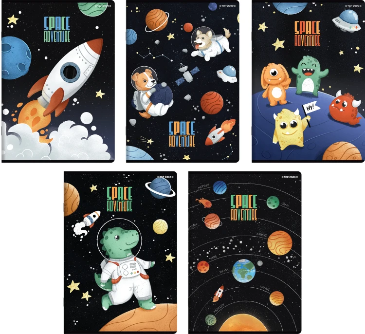 Zeszyt A5/16k linia wąska kolorowa Space A 20 HAMELIN 400181613