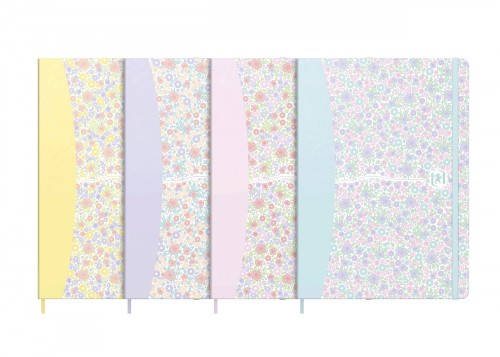 Notes z gumką A5/80k kratka twarda oprawa Floral Oxford HAMELIN 400186604