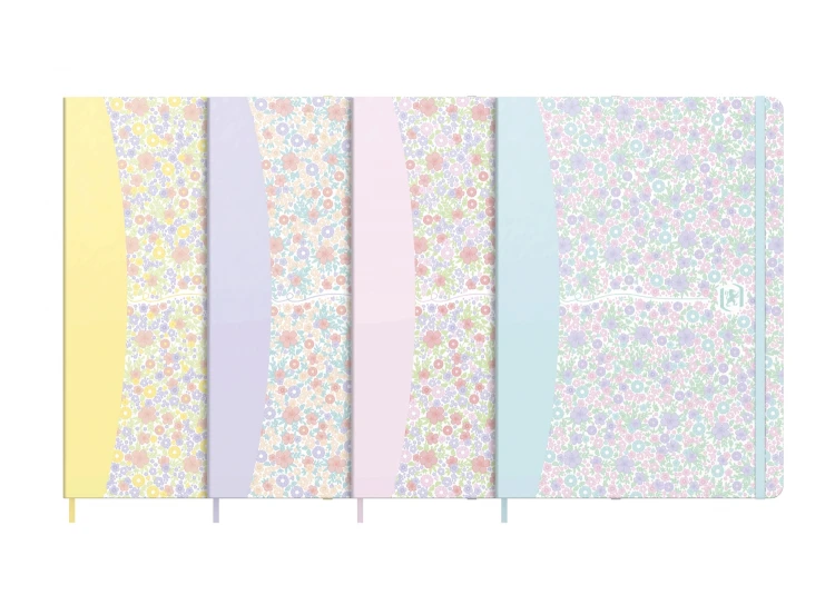 Notes z gumką A5/80k kratka twarda oprawa Floral Oxford HAMELIN 400186604