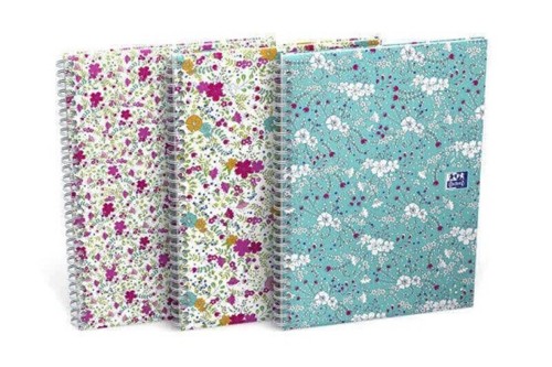 Kołozeszyt B5/60k kratka twarda oprawa Floral Oxford HAMELIN 400094955