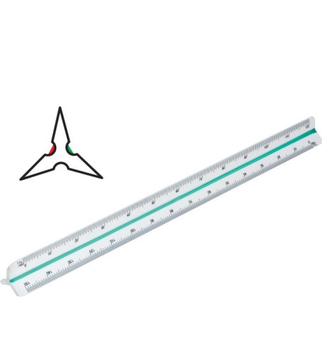 Linijka GRAND skalówka budowlana 30cm GR-143-30