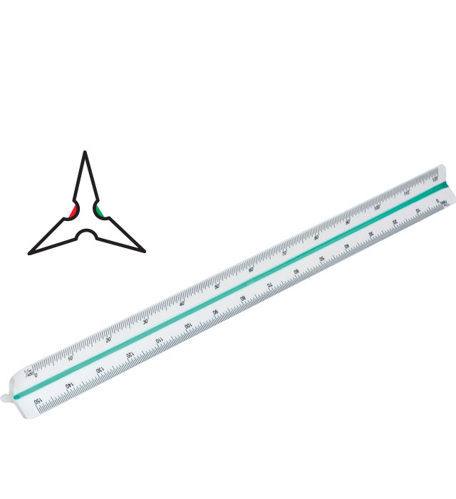 Linijka GRAND skalówka budowlana 30cm GR-143-30