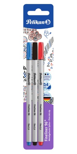 Cienkopis PELIKAN FINELINER 96 0,4 mm 3 szt. mix
