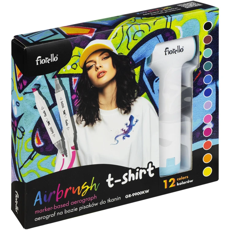 Marker dmuch 12KOL aerograf airbrush do tkanin