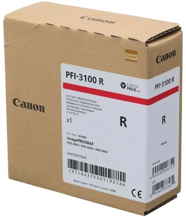 Tusz CANON PFI-3100 R - czerwony (160 ml)