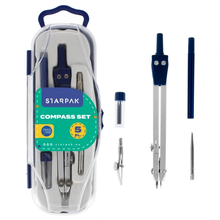 Cyrkiel metalowy 5 elementów STARPAK 447747