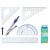 Cyrkiel metalowy plus zestaw geometryczny 4 elementy etui STARPAK 262681