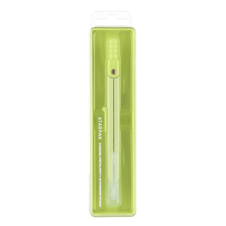 Cyrkiel metalowy zamykany plus rysiki seledynowy STARPAK 563025
