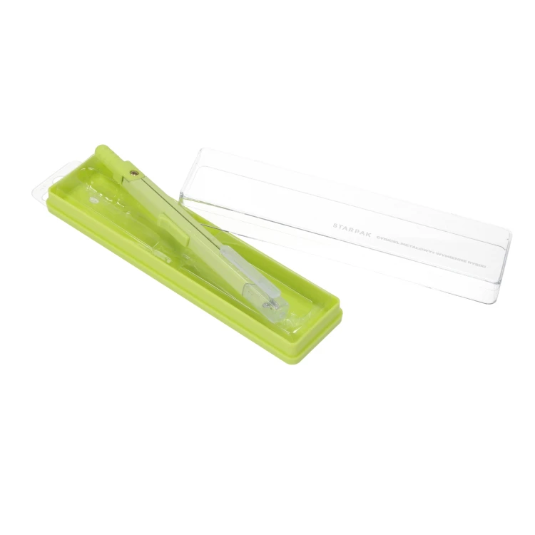 Cyrkiel metalowy zamykany plus rysiki seledynowy STARPAK 563025 – zdjęcie 4