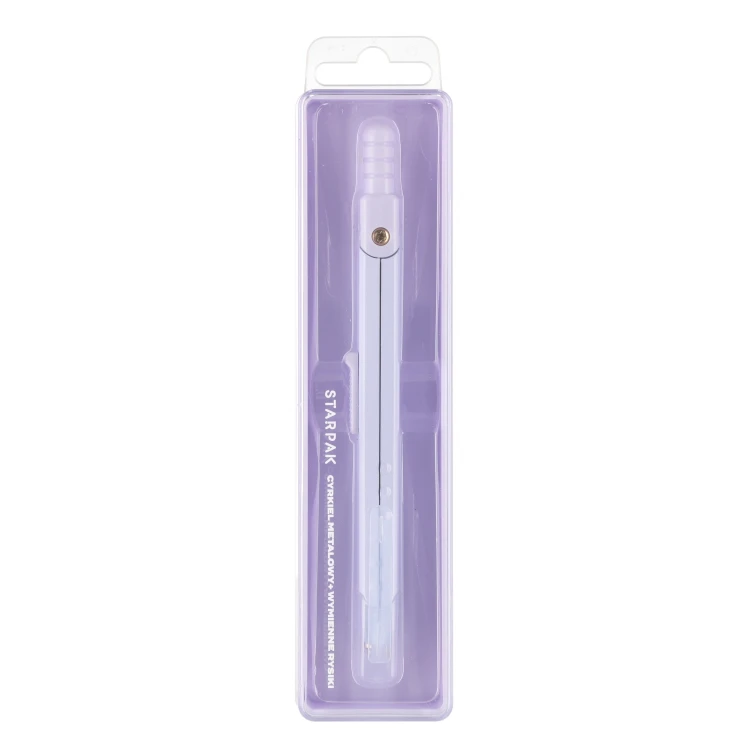 Cyrkiel metalowy zamykany plus rysiki liliowy  STARPAK 563024