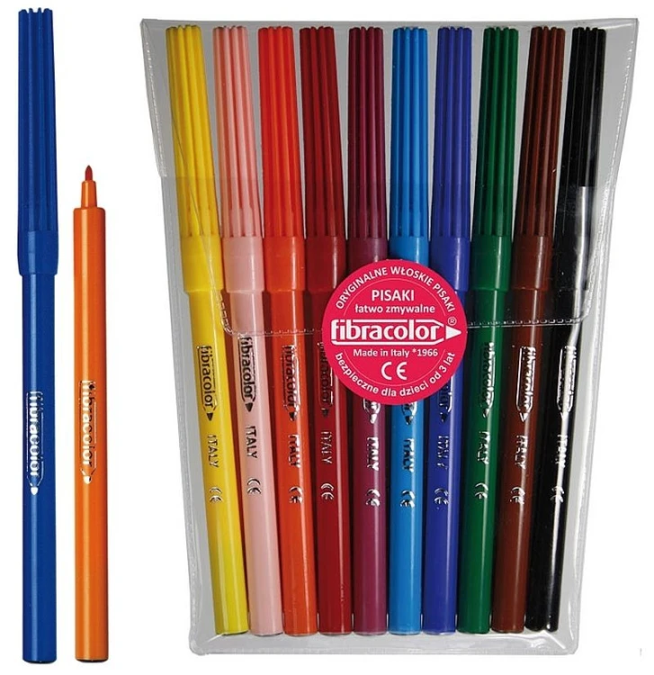 Pisaki 10 kolorów zmazywalne Colorito FIBRACOLOR 1093 FIB