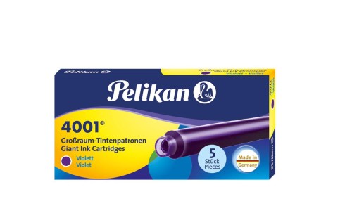 Naboje do piór długie fioletowe 5 szt. PELIKAN 300004111