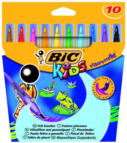 Pisaki pędzelkowe 10kol  Visaquarelle BIC 8289641