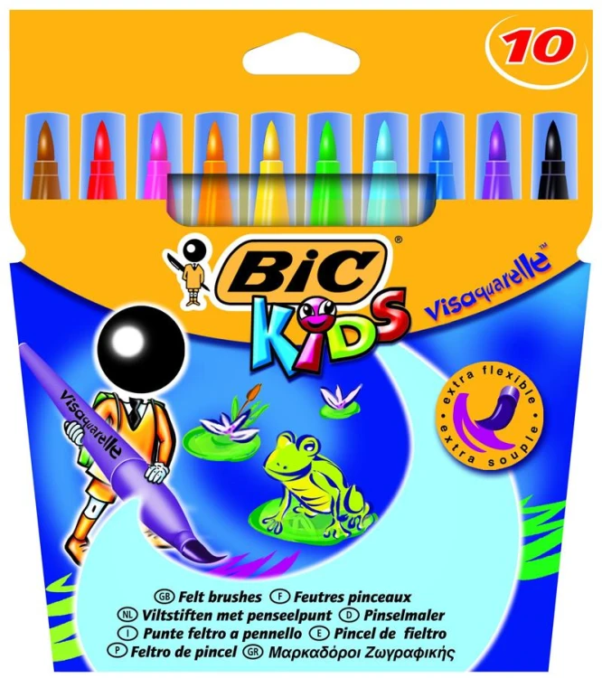 Pisaki pędzelkowe 10kol  Visaquarelle BIC 8289641