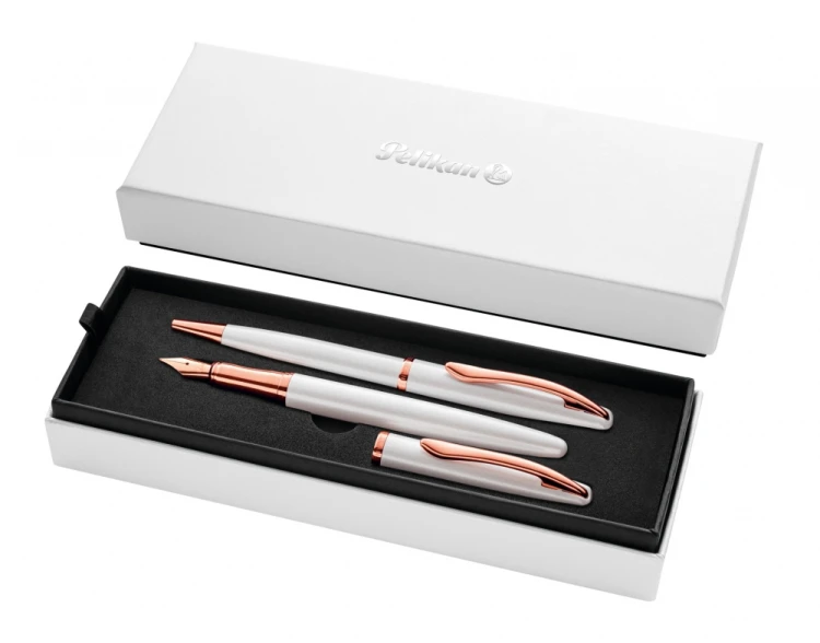 Pióro wieczne   długopis Jazz Noble Elegance perła Pelikan etui 821865