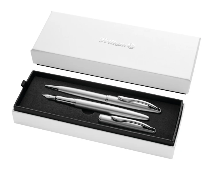 Pióro wieczne   długopis Jazz Noble Elegance srebrny Pelikan etui 821919