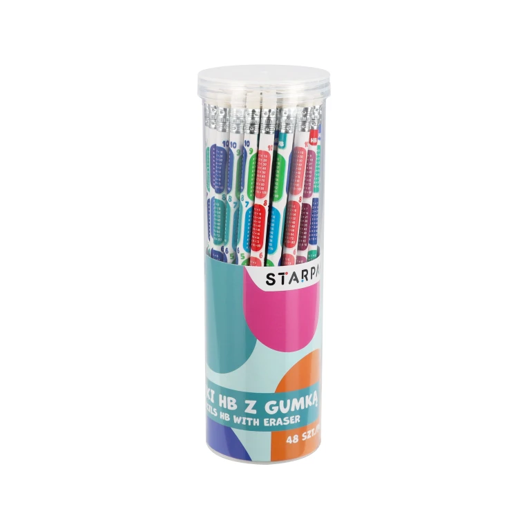 Ołówek z gumką HB Tabliczka Mnożenia tuba A 48 STARPAK 512012 – zdjęcie 3