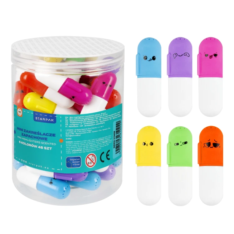 Zakreślacz mini zapachowy mix kolorów tuba  A 48  STARPAK 518458 – zdjęcie 2
