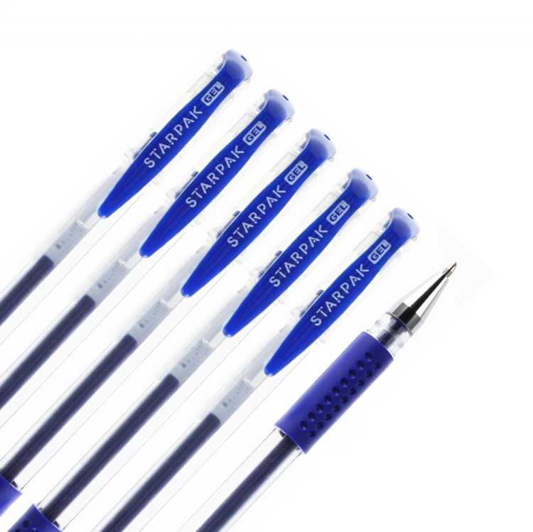 Długopis żelowy zamykany grip niebieski tuba A 36 STARPAK 447844 – zdjęcie 2
